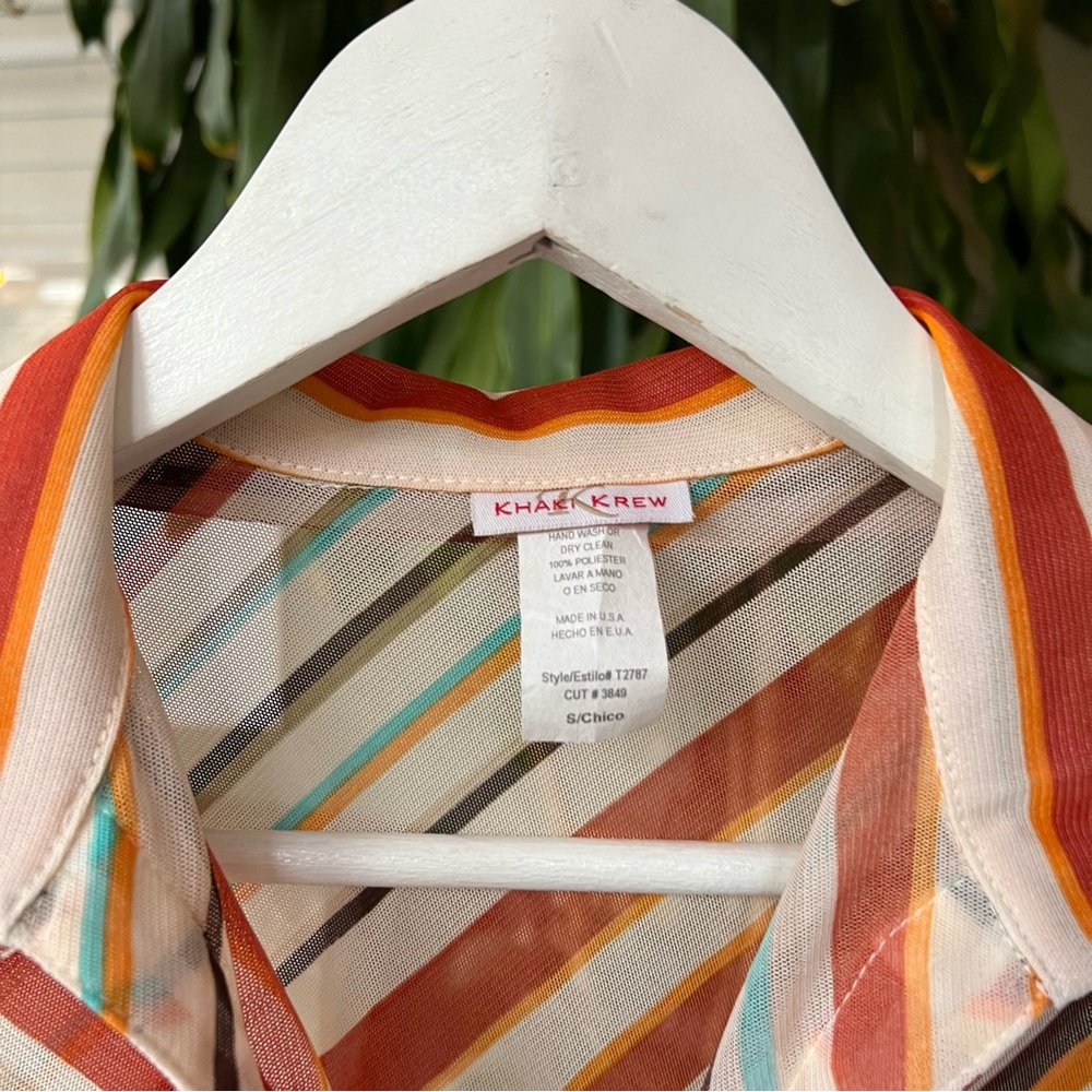 Vintage Striped Collared Button Down - image 3